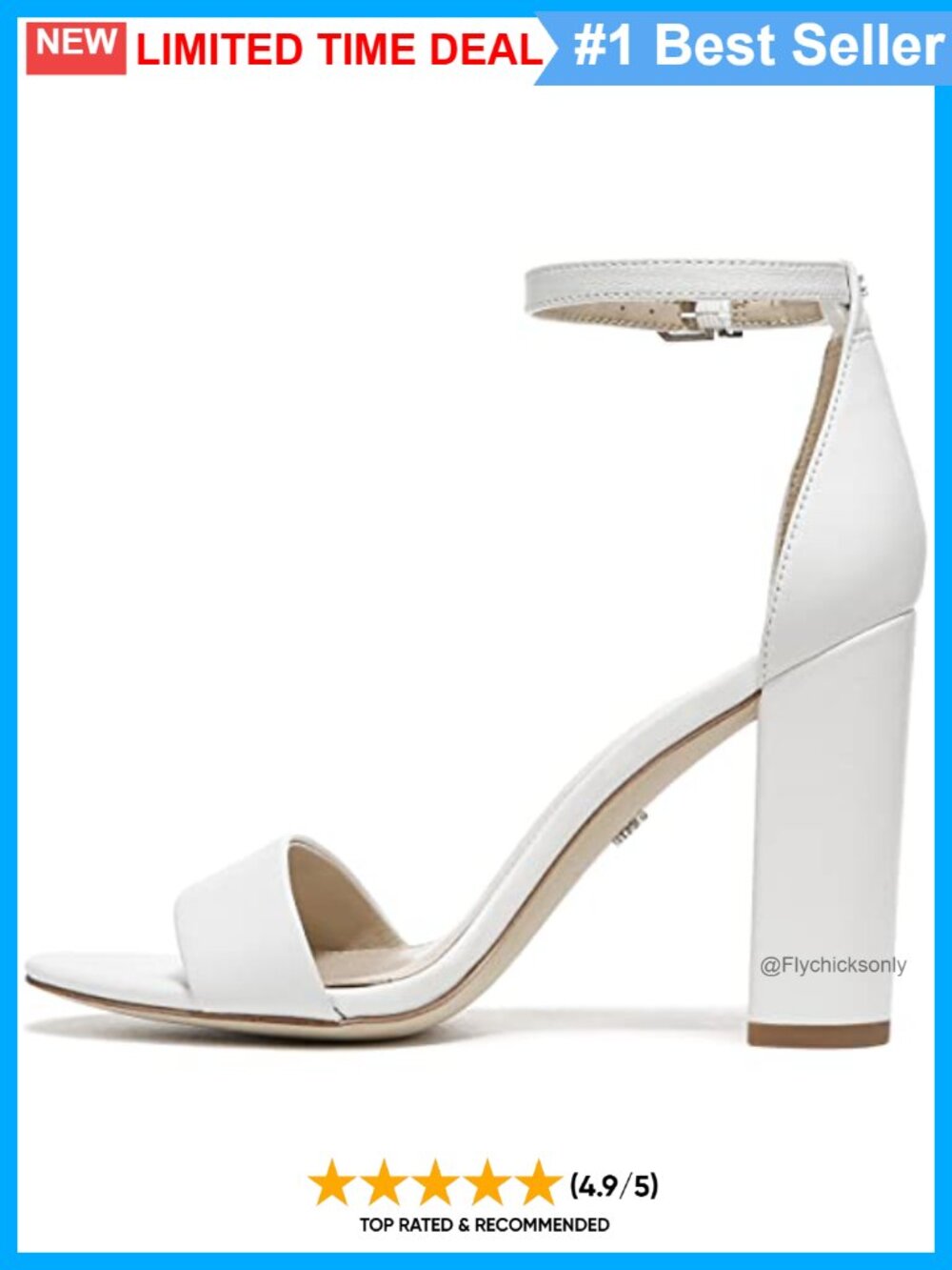 Sam Edelman Yaro Ankle Strap Block Heel Sandals Leather Wedding Formal